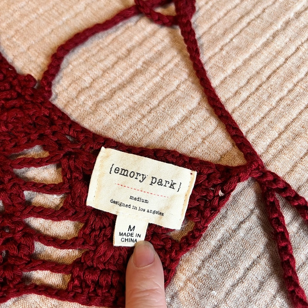 💫 Handmade red crochet halter top - Picture 9 of 12